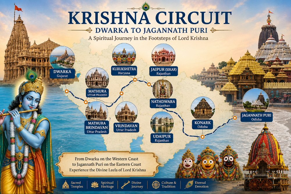 Krishna Circuit Dwarka to Jagannath Puri